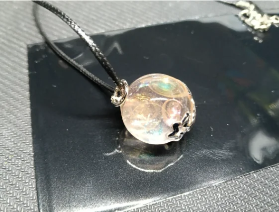 くろ工房 ハンドメイドレジン球体ネックレス カスタムオーダー対応 アクセサリー